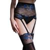 Horse Oil J Hip Skirt Glossy Thin Two-Piece Suspender Stockings Lace Long Stockings Women's Temptation Black Stockings