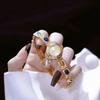 Woman Vintage Watch Colorful Jewelry Jade Dial Quartz Wristwatch Clock