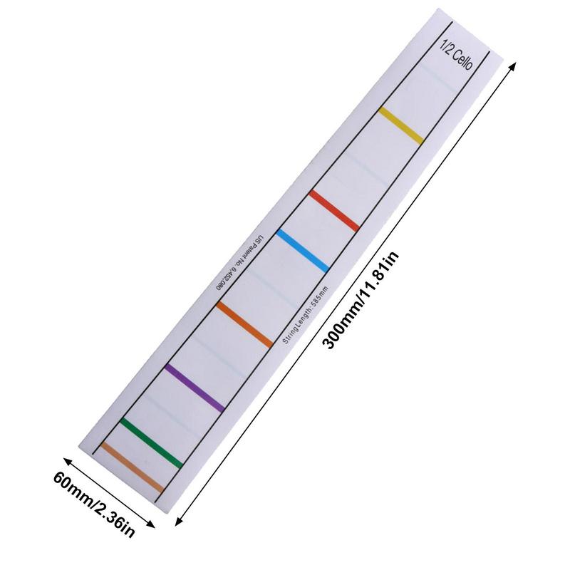 Cello Fret Finger Sticker Adhesive Fret Board Label Finger Sticker For Cello Practice Training Beginners Cello Finger Guides