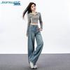 Jeanswest Women's High-Waist Micro-Flared Jeans