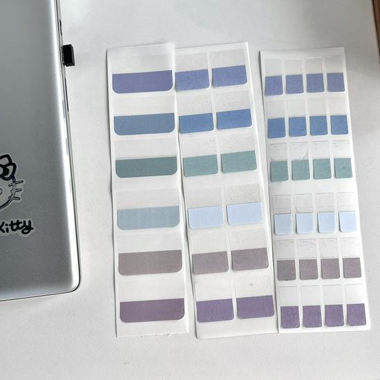 Morandi Color Index & Label Stickers - Reusable Sticky Notes for Card Exchange