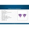 D Color 1.4ct Triangle Genuine Purple Amethyst 925 Sterling Silver Stud Earrings for Women Fashion Gemstone Jewelry Gift