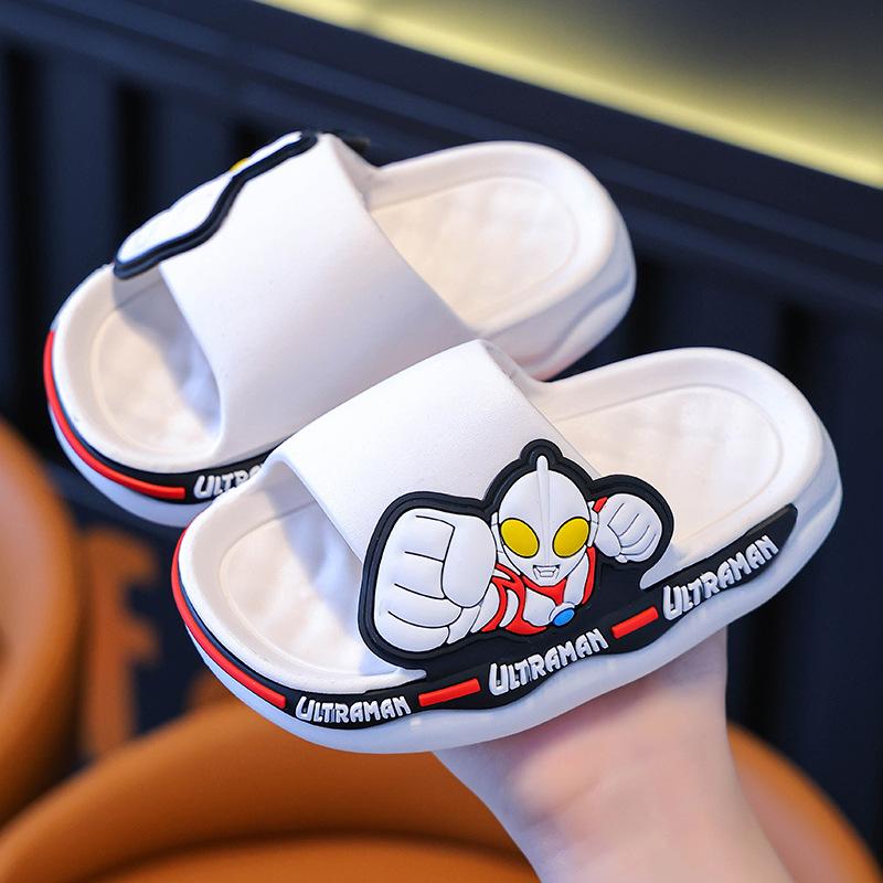 Ultraman Summer Children's Sandals Boys and Girls Indoor Non-Slip Soft Sole Toddler Baby Bath Slippers
