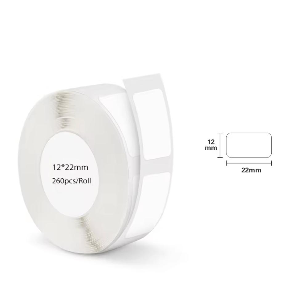 

12*40mm 15*30mm 15*50mm White Gap Label Paper for P12 P15 Phomemo D30 Q30 Thermal Printer Waterproof Self Adhesive Sticker Roll