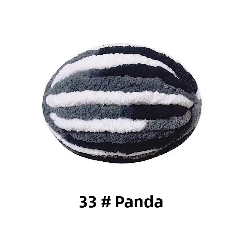Handmade DIY Rainbow Adient Yarn Scarf Tail Line Finger Knitting Cozy Nest Cuion Thi Ice Strip Yarn