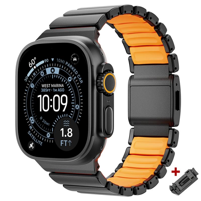 Luksusa titāna gumijas siksniņa Apple Watch