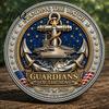 Collectible Challenge Coin Guardians of The Sea Coin They Stood Watch Souvenir Decoration Double-sided Engraved Gift for Navy Veteran Decorative