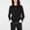 MO25 Autumn Loose-Fit Color Block Crew Neck Long Sleeve Layered-Look T-Shirt