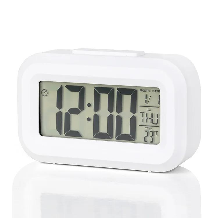 Electronic Clock Date Temperature Function Children's Bedroom Clock Home Offices Desktop Clock Desk Decor Child Alarm Digital