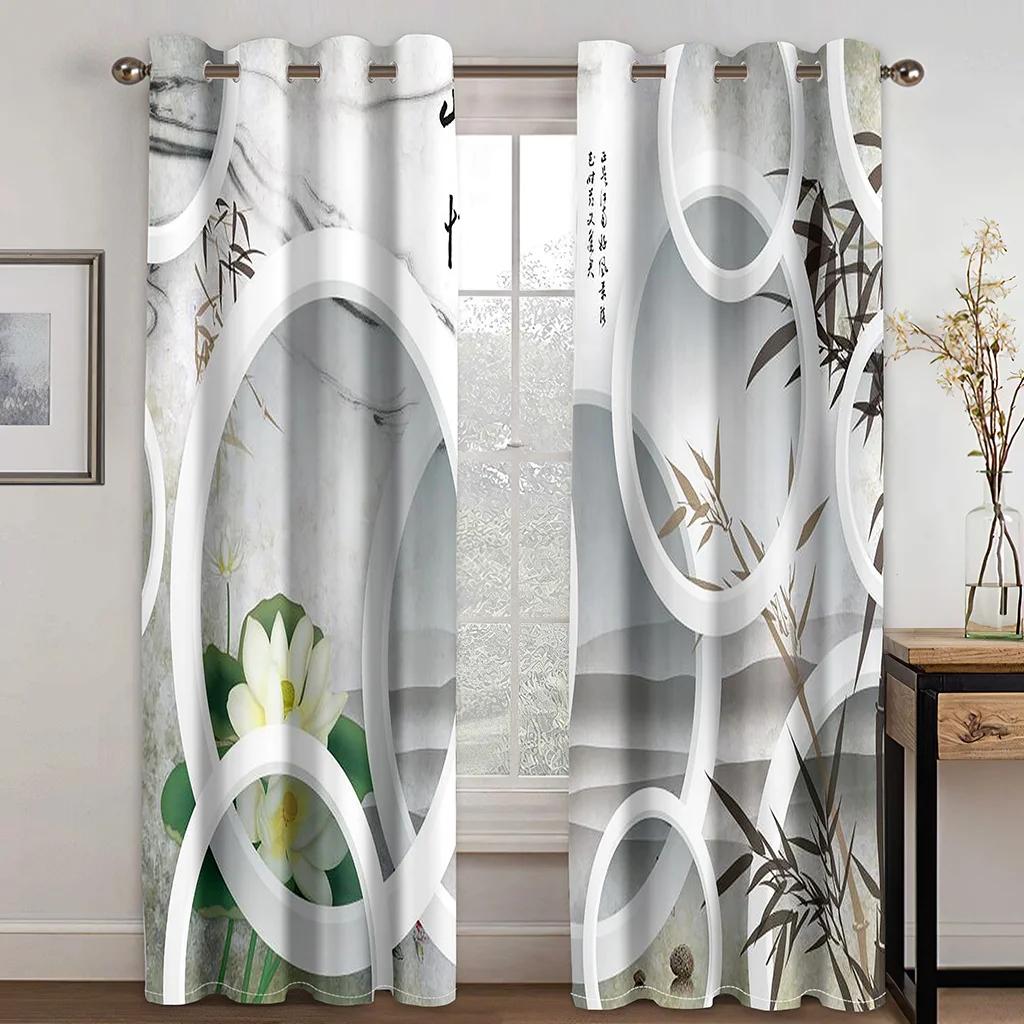 3D 3D Digital Printing Minimalist Style Gold Texture Sunshade Curtains Luxury Living Room Bedroom Window Decor Art Home Curtains