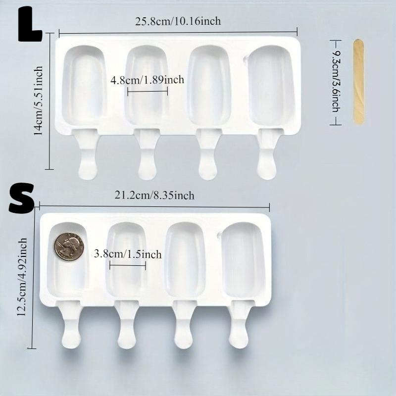 Silicone Ice Cream Popsicle Mold Combination With Ice Cream Stick DIY Chocolate Dessert Maker Ice Cube Tray Mold Homemade Tools