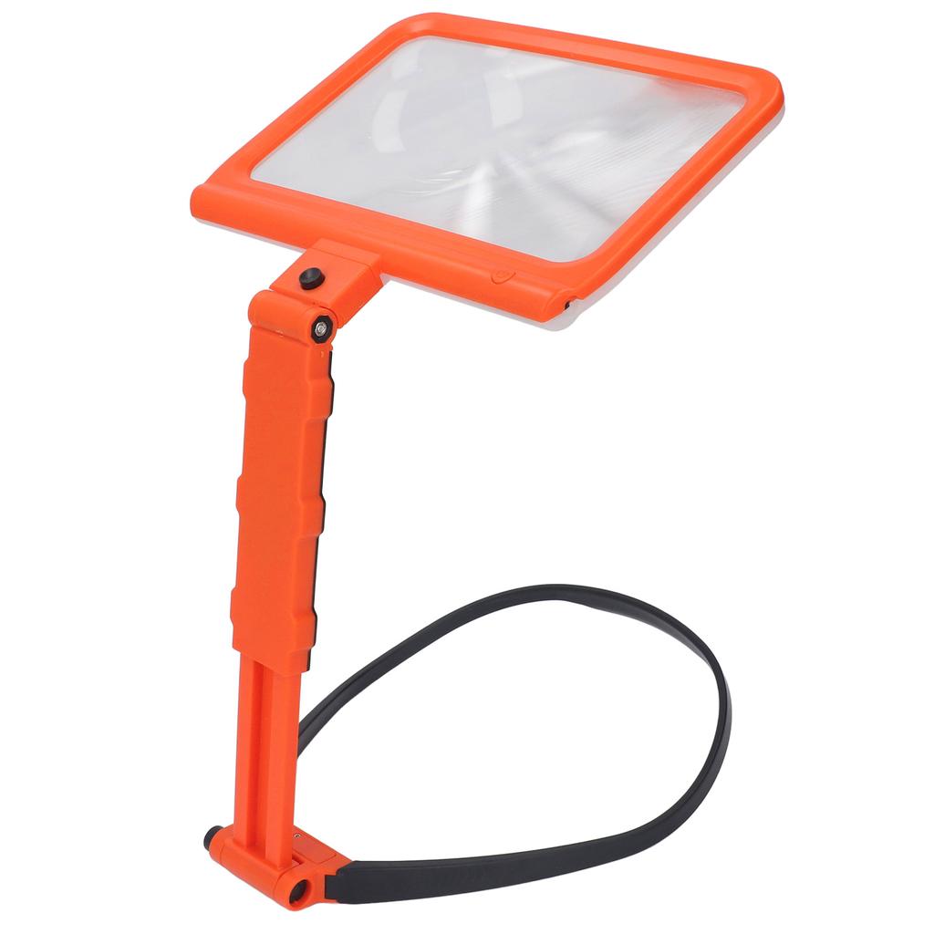 Neck Wear Full Book Page Magnifier with 48 LEDs Light Handheld Desktop Magnifier for Reading
