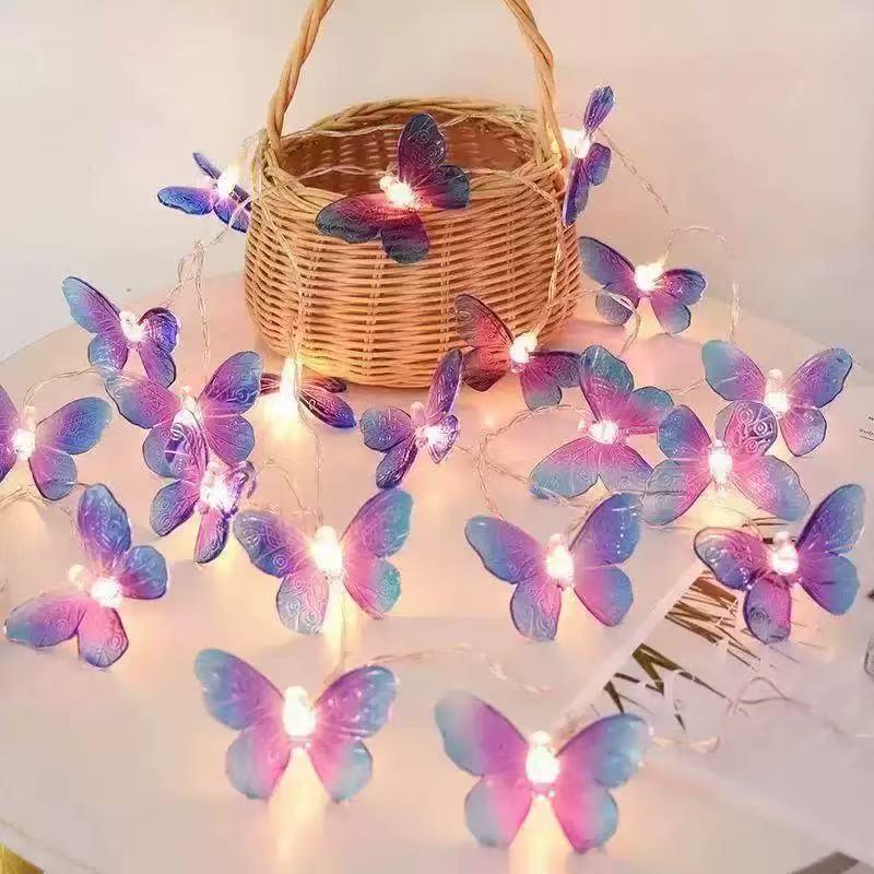 LED Butterfly String Lights - Colorful Transparent Christmas & Wedding Decorations