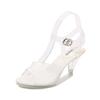Stilettoskor för damer med lång mun Kristall Transparent korsrem Mode 7 cm Klack 1 cm Plattform WZ