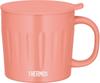Thermos Vacuum Insulated Coral Large Dishwasher CP Mug, 450ml, Pink, Embossed, Capacity, Safe, JTA-450