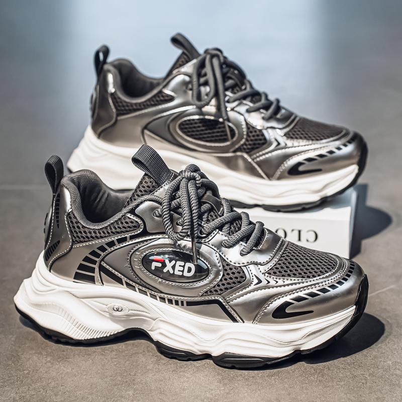 New Fashion Men's Four Seasons Comfortable  Thick Sole Shoes Students Male Boys Trending Soft Sole Breathable Casual Running Sneakers