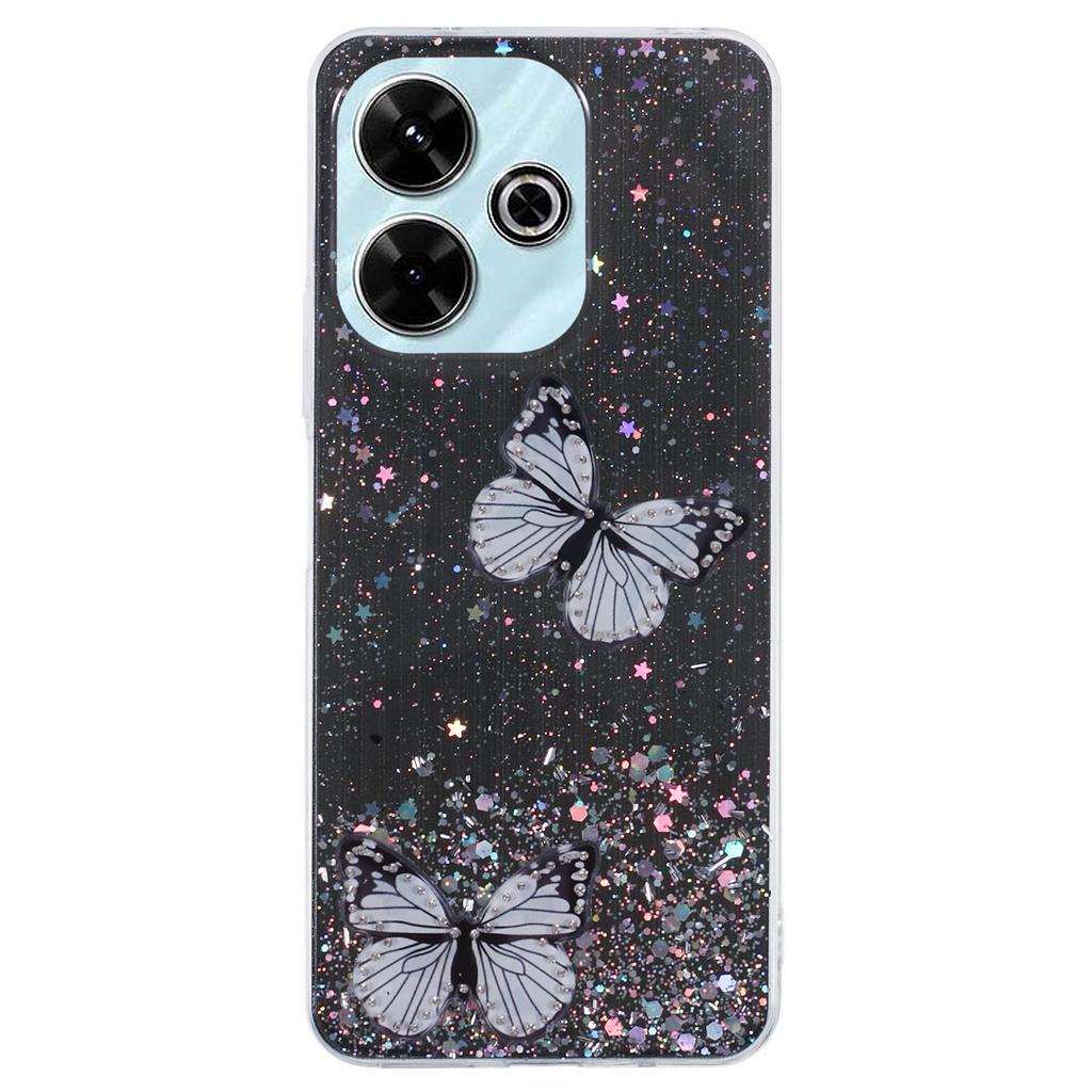 AW Series For Xiaomi Redmi 13 5G/13 4G Case Epoxy PVC Butterfly TPU Aesthetics Phone Cover