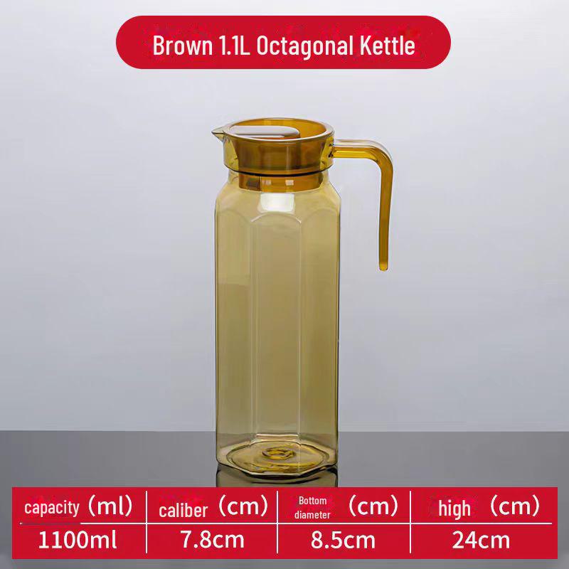 Large Capacity Cold Water and Beverage Kettle - High-Temperature Resistant Acrylic Plastic for Commercial Use