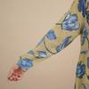 DIMANAF New 2026 Women Long Dress Plus Size Spring Summer Vintage Loose Oversize Long Sleeve Maxi Floral Print