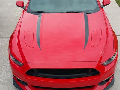 NEW Style Stripe Graphics Hood Decal Black Stripes Sticker for 2015 2016 NEW FORD MUSTANG