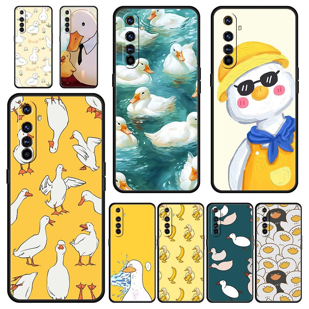 For Realme GT Neo 2 3 3T 5 Case For Realme 12 11 5G 10 9 8 5G 7 6 GT5 GT3 GT2 Pro Plus C21 C11 C25 Cover Cartoon Duck Goose Game