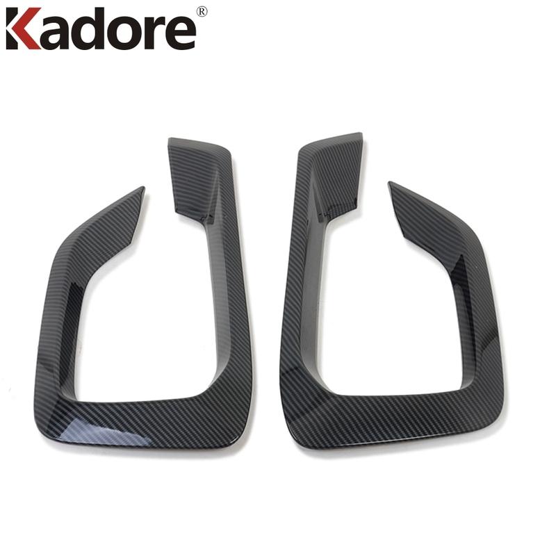For Hyundai Grand Starex H-1 i800 2018- Carbon Fiber Car Front Fog Light Lamp Cover Trim Foglight Bezel Trims Accessories