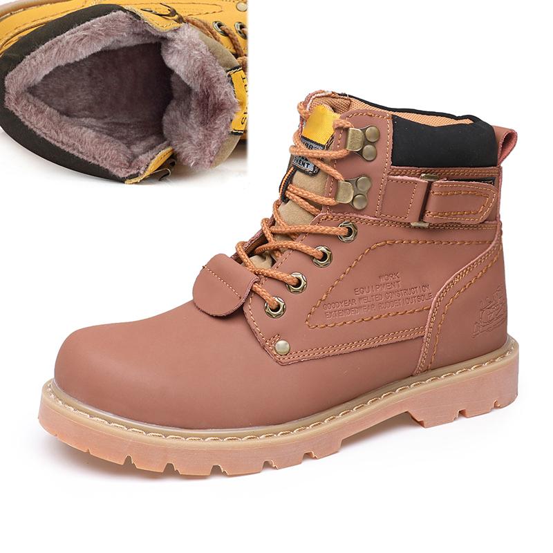 Fashion Genuine Leather Men's Winter Spring Ankle Treking Military Snow Yellow Tactical Boots Outdoor Footwear for Women Men Work Shoes