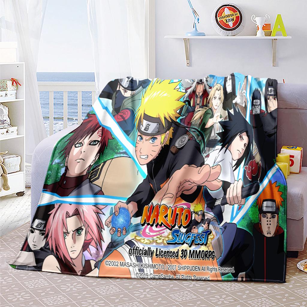 Japanese Anime Cartoon NARUTO Famous Uzumaki Naruto Blanket Soft Home Furnishing Nap Decoration Four Seasons Warm Sherpa Blanket B3