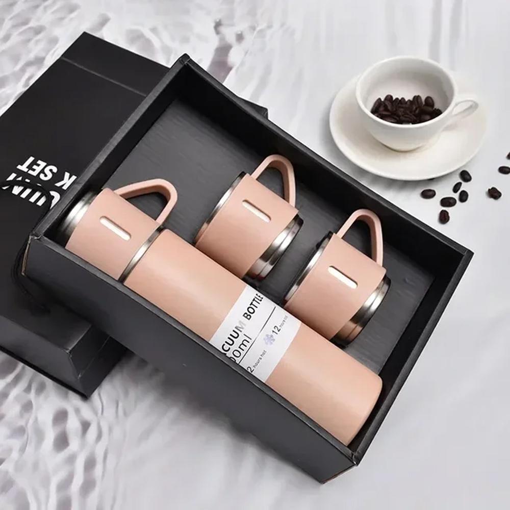 304 Stainless Steel Vacuum Insulated Bottle Gift Set Office Business Style 500ML Coffee Mug Thermos Bottle Portable Flask Carafe