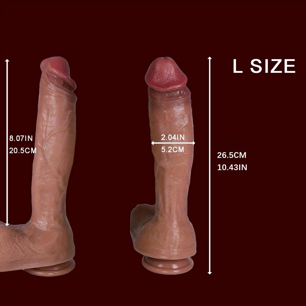 Extra Long Huge Thick Dual Density Dildo with Suction Cup, Realistic Giant Curved Soft Silicone Dildo, G-Spot and Anal Sex Toys for Men and Women