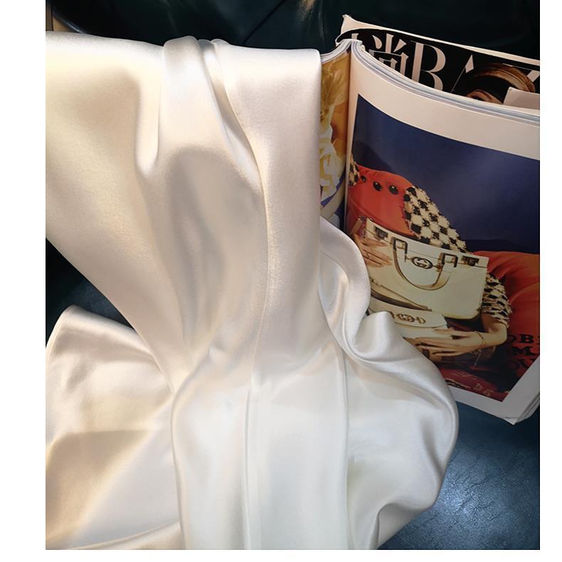 032 Women's Plus Size Elegant French A-Line Satin Dress