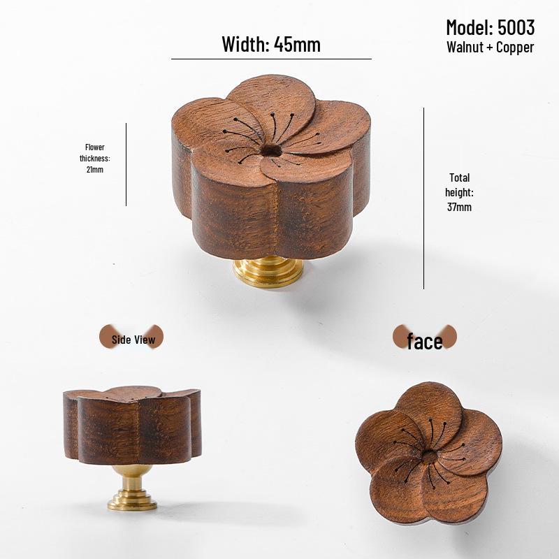 Solid Wood Cartoon Drawer Pull Knob for Children's Room