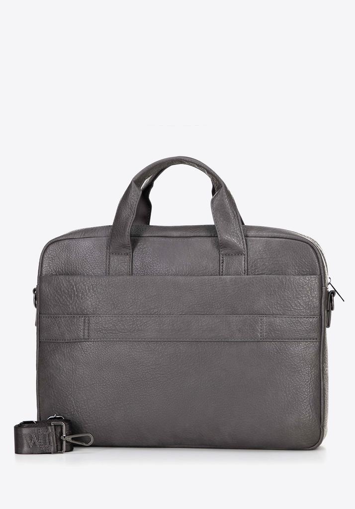 Wittchen Men's 17" Laptop Bag In Imitation Leather Gray