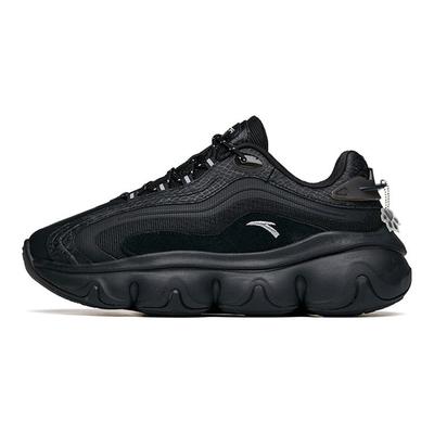 Thick Sole Versatile Shock Absorbing Non-Slip Wear-Resistant Low-Top Dad Shoes Women Sneaker Black 122148895R-4