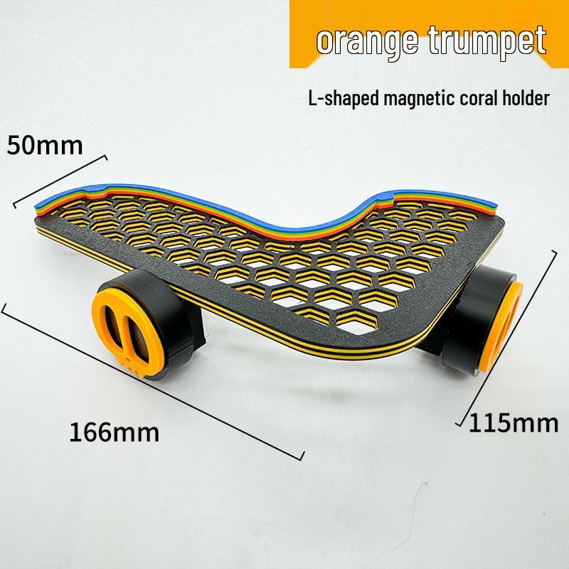 L-förmiger magnetischer Korallenständer mit fluoreszierendem Aquariumlicht und Acrylhalterung