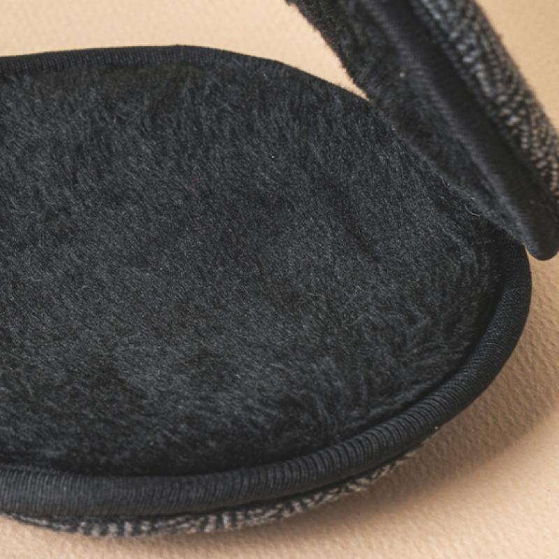Daiso Pattern Earmuffs Black