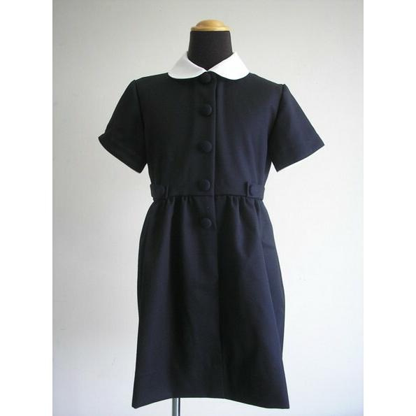 Free shipping Short sleeve dress, navy blue, neat, formal, entrance exam, kindergarten entrance exam, elementary school entrance exam, interview
