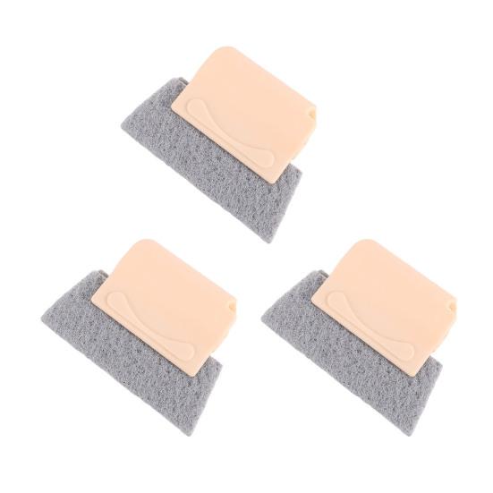 

3Pcs Window Track Cleaner Brush Dual-Head Crevice Brush Ergonomic Handle Window Groove Sliding Door Cleaning Brush 3pcs