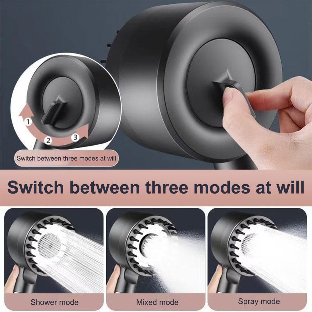 Filtered Showerhead ON/OFF Switches & 18-Stage Water Softener Filter Massage Shower Handheld Sprayer Bath Bathroom Accessories