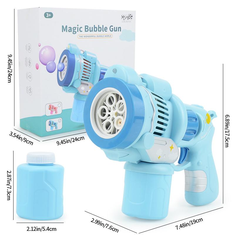 Multifunctional Light And Music Bubble Machine, Handheld Simulated Eight-Tone Model, Children'S Outdoor Bubble Blowing Toy