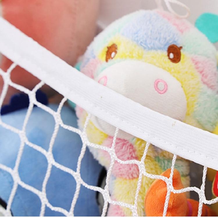 Atmungsaktive Netz-Spielzeughängematte Großes Aufbewahrungsnetz für Stofftiere Eck-Hängenetz zur Organisation des Kinderzimmers