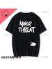 Sommer Lässiges T-Shirt Minor Threat Grafik T-Shirt Out Of Step Hardcore Punk Straight Edge T-Shirt Harajuku Mode Unisex Oberteile