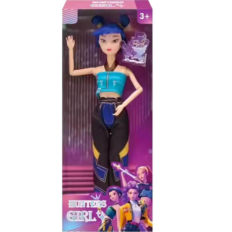 Kpop Rumi Mira Zoey Vinyl Doll Anime Hunters Girl 11 Inch Articulated With Theme Music Cute Toy 3Pcs Set Gift For Kids Girl Fans