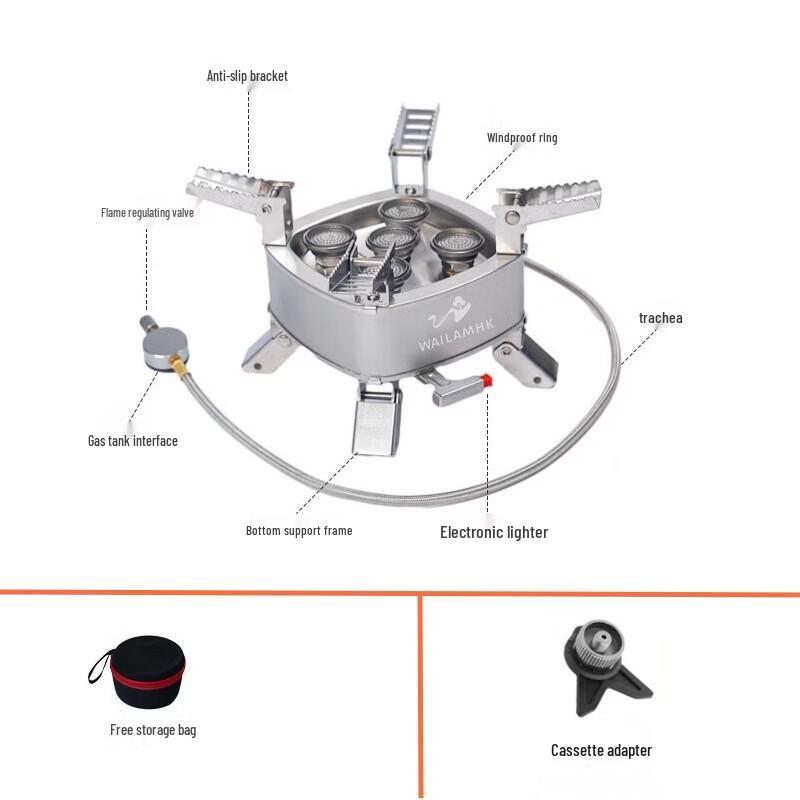 OEING Portable Outdoor Windproof Camping Gas Stove Set