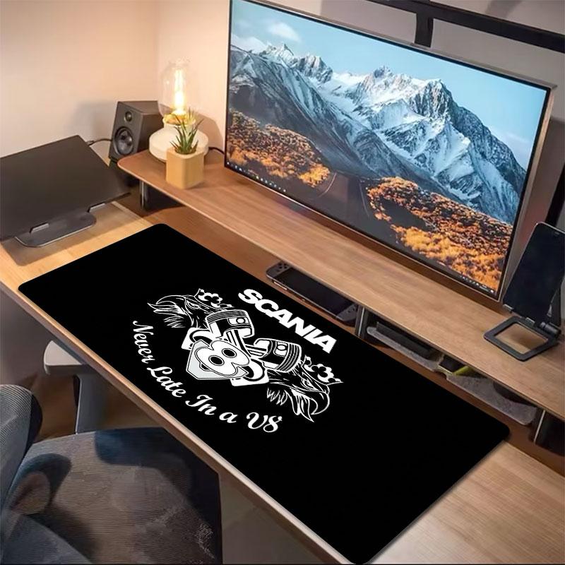 Scania Lev Znak Velká Velikost Podložka pod Myš Velký Herní Stůl Polštář Protiskluzová Podložka pro Notebook Tablet Velká Podložka pod Myš XXL Podložka Mini PC Podložka na Hraní S Uzamykatelným Okrajem