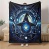 1pc Wizard's Hat A Mystical Celestial Emblem Blanket Seasonal Universal Home Decorative, Living Room, Travel, Camping, Car Blankets