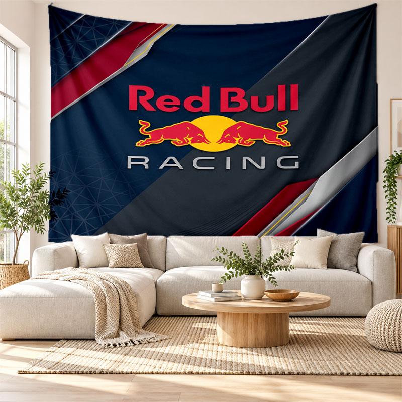 Red Bull Racing Wandteppich, Weiches Stoff Wandbehang, Dekorative Kulisse für Schlafzimmer Heim Wandkunst