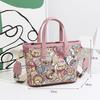 Fashion Luxury Brand  Women's Crossbody Bag Cartoon Pattern Embroidered Design Shoulder Bag Large Capacity Handbag For Women