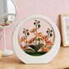 Ornamente Künstliche Orchidee Topfpflanze Dekorative Florale Kunst Mondform Orchidee Topfpflanze Heimdekoration Künstliche Blütendekoration