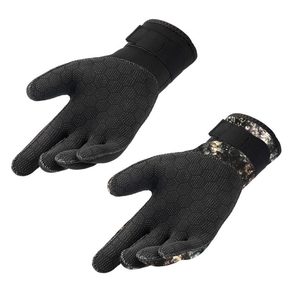 1Pair 3MM Anti-Cut Anti-Stab Diving Gloves Outdoor Warm Non-Slip Sports Rubber Gloves